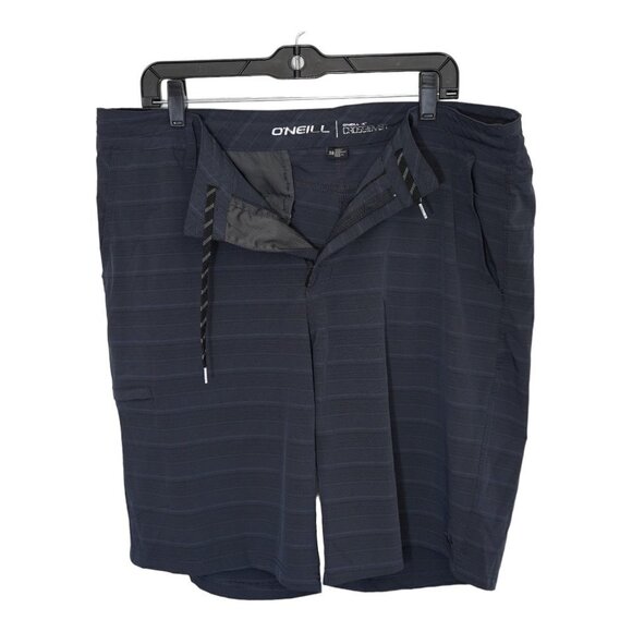 O’Neill Hybrid‎ Short Mens Size 38 Blue Stripe Stretch Quick-Drying 1271222 - Picture 1 of 6